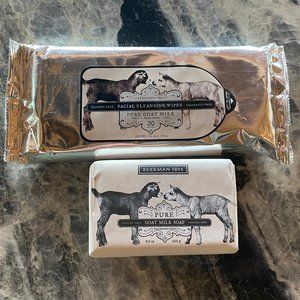 Beekman 1802 Pure Goat Milk Fragrance Free 9.0 Bar Soap & 30 Count Facial Wipes